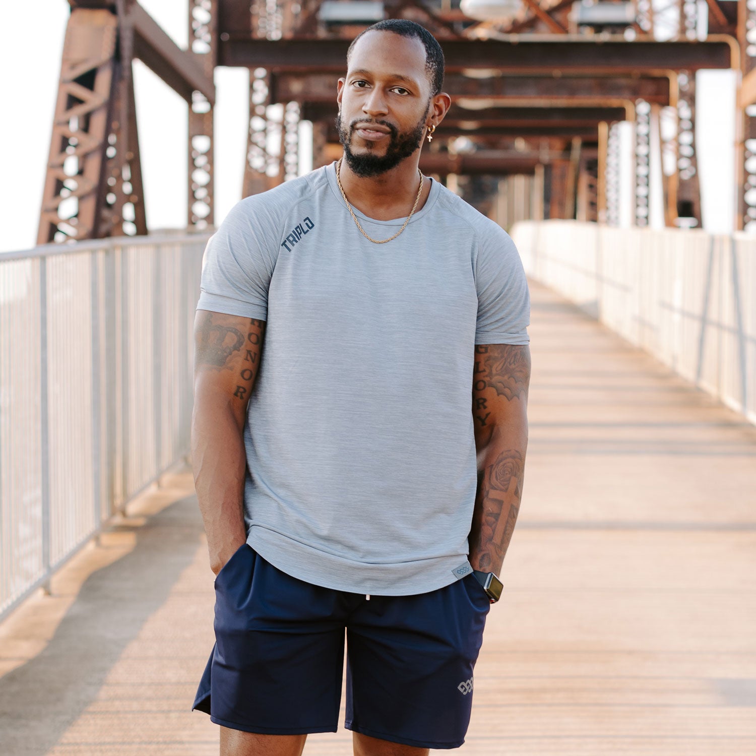 MISSION PERFORMANCE TEE - OCEAN BLUE