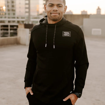 Black performance hoodie best sale