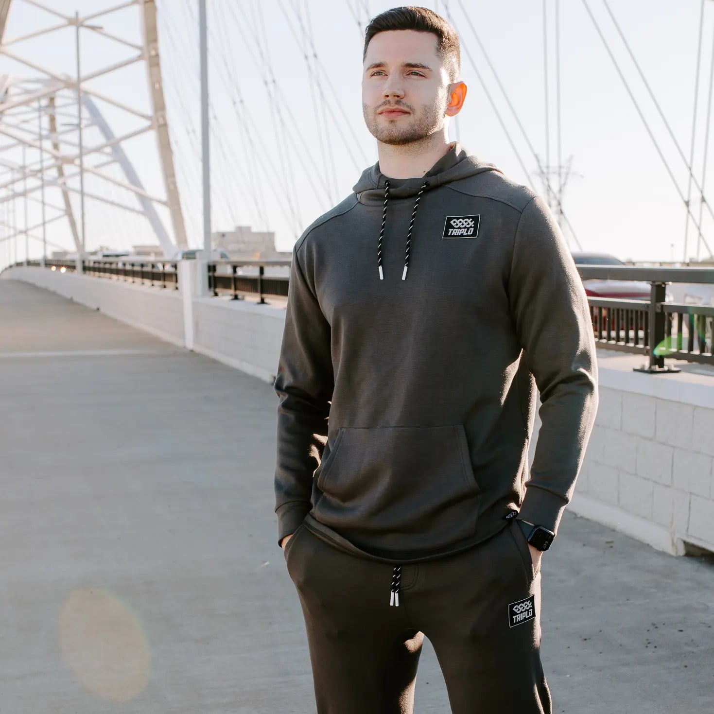 パーカー・フーディ Luxury Street Wear JHYQ charcoal hoodie 6c unisexual LUXE PERFORMANCE HOODIE - CHARCOAL